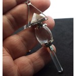 Shiva Shaped Clear Quartz Pyramid and Point Ornate Pendulum